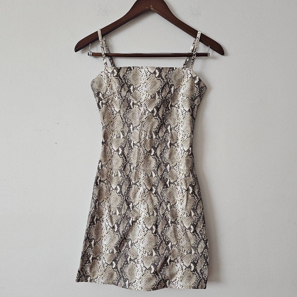 Tiger Mist croc print mini dress